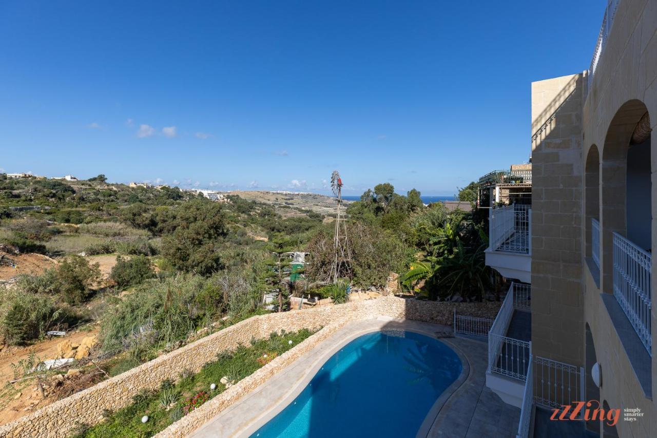 Gozo - Apartment With Stunning Views & Shared Pool Xagħra Екстериор снимка